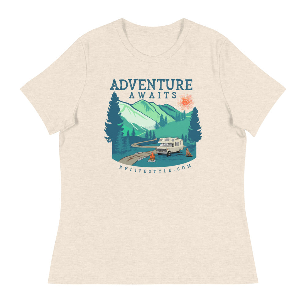 Adventure Awaits - Women's Relaxed T-Shirt - ORDER SIZE UP